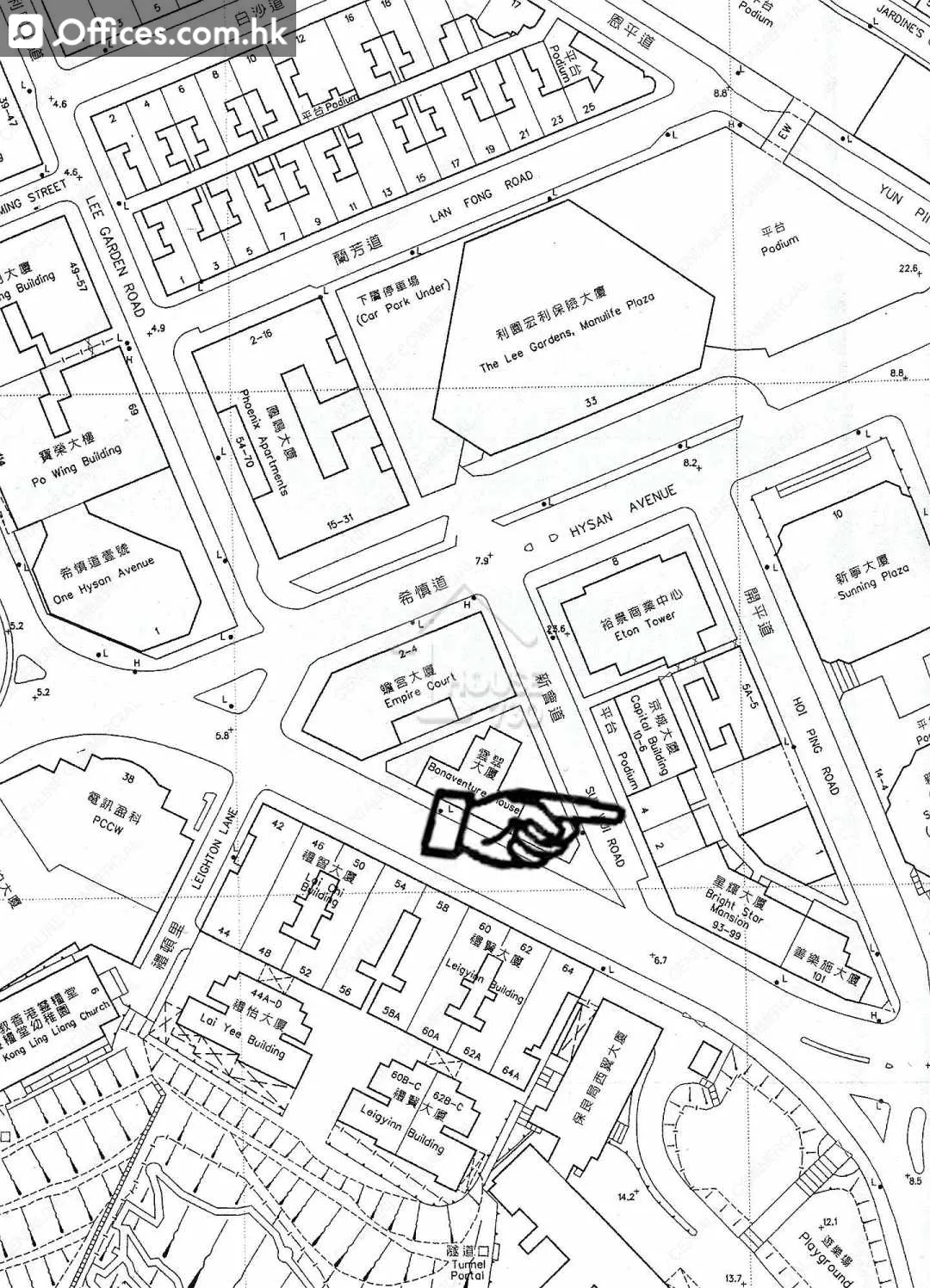 香港铜锣湾新会道0004号地下